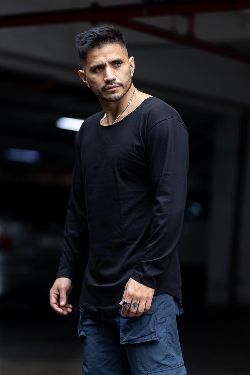 Poleras Slim Fit Manga Larga