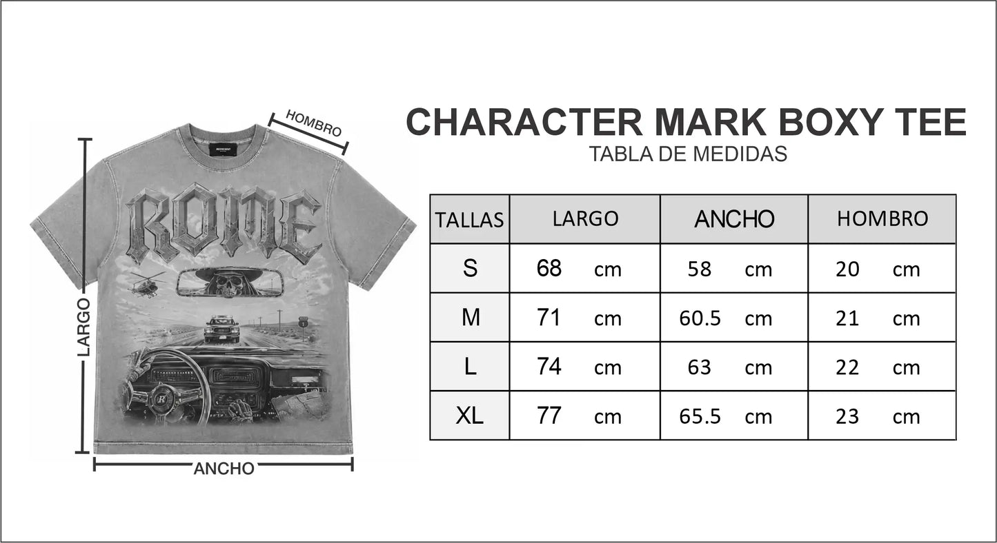 CHARACTER MARK BOXY TEE