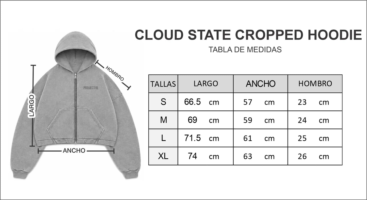 CLOUD STATE CROPPED HOODIE