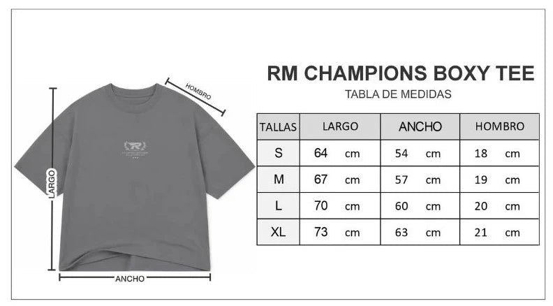 RM CHAMPIONS BOXY TEE