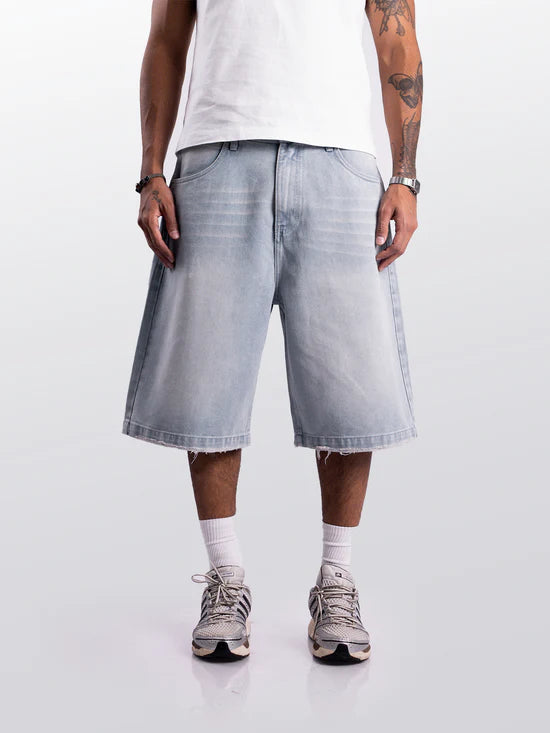 LIGHT LEAK DENIM JORT