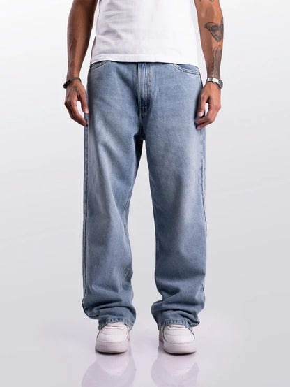 PLATED BAGGY PANTS