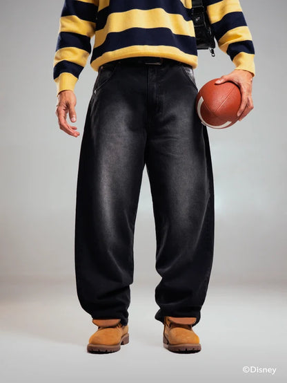 BLACK DENIM DISNEY PANT
