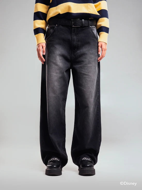 BLACK DENIM DISNEY PANT