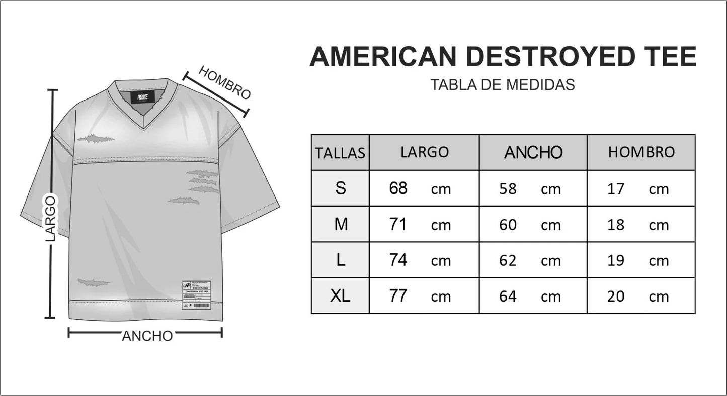 AMERICAN DESTROYED TEE