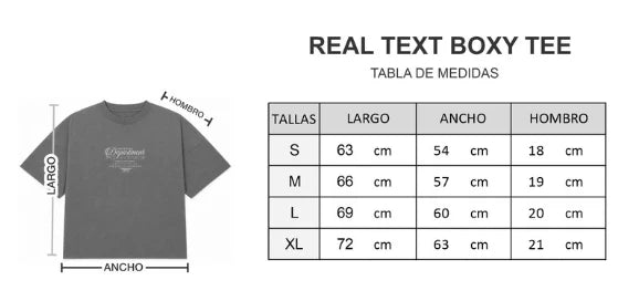 REAL TEXT BOXY TEE