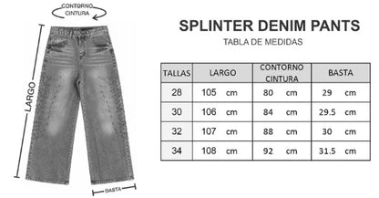 SPLINTER DENIM PANTS