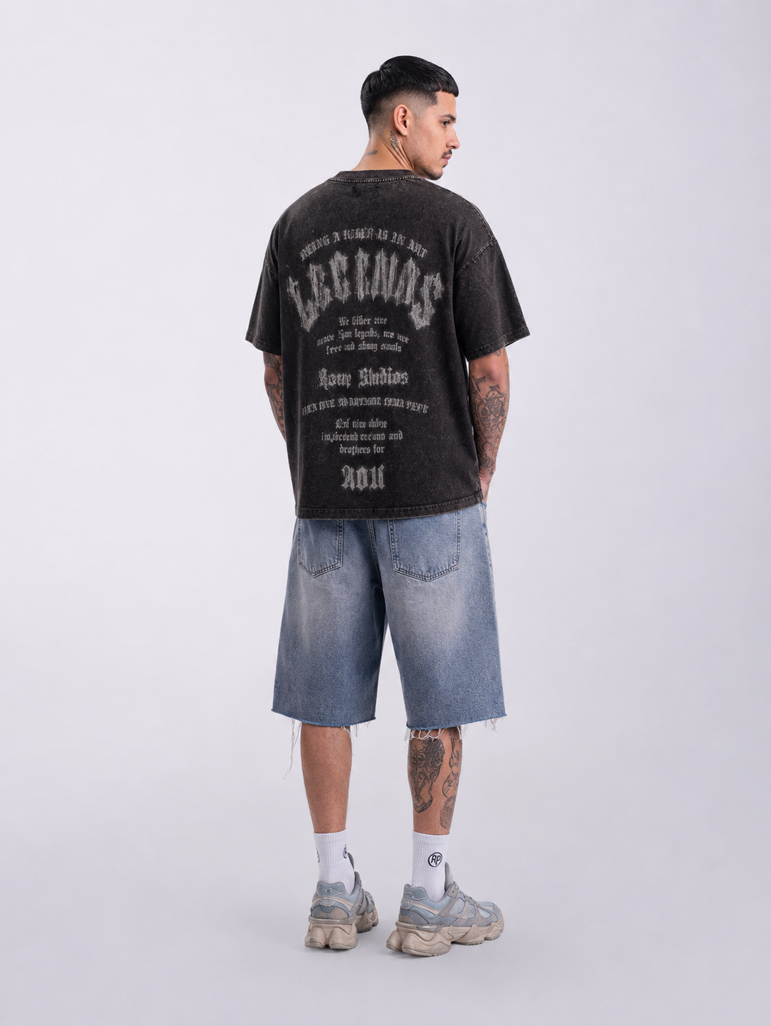 Oversize Relentless Black Washed