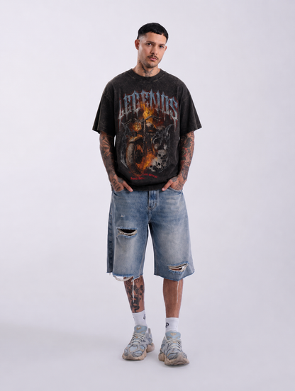 Oversize Relentless Black Washed
