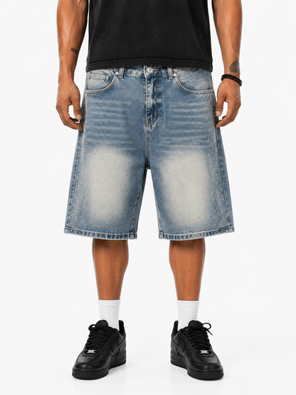 Short Denim Crystal