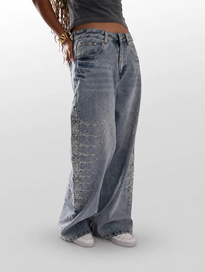SPLINTER DENIM PANTS