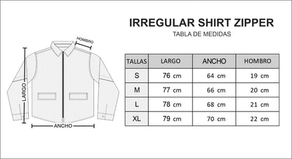 Irregular Shirt Zipper