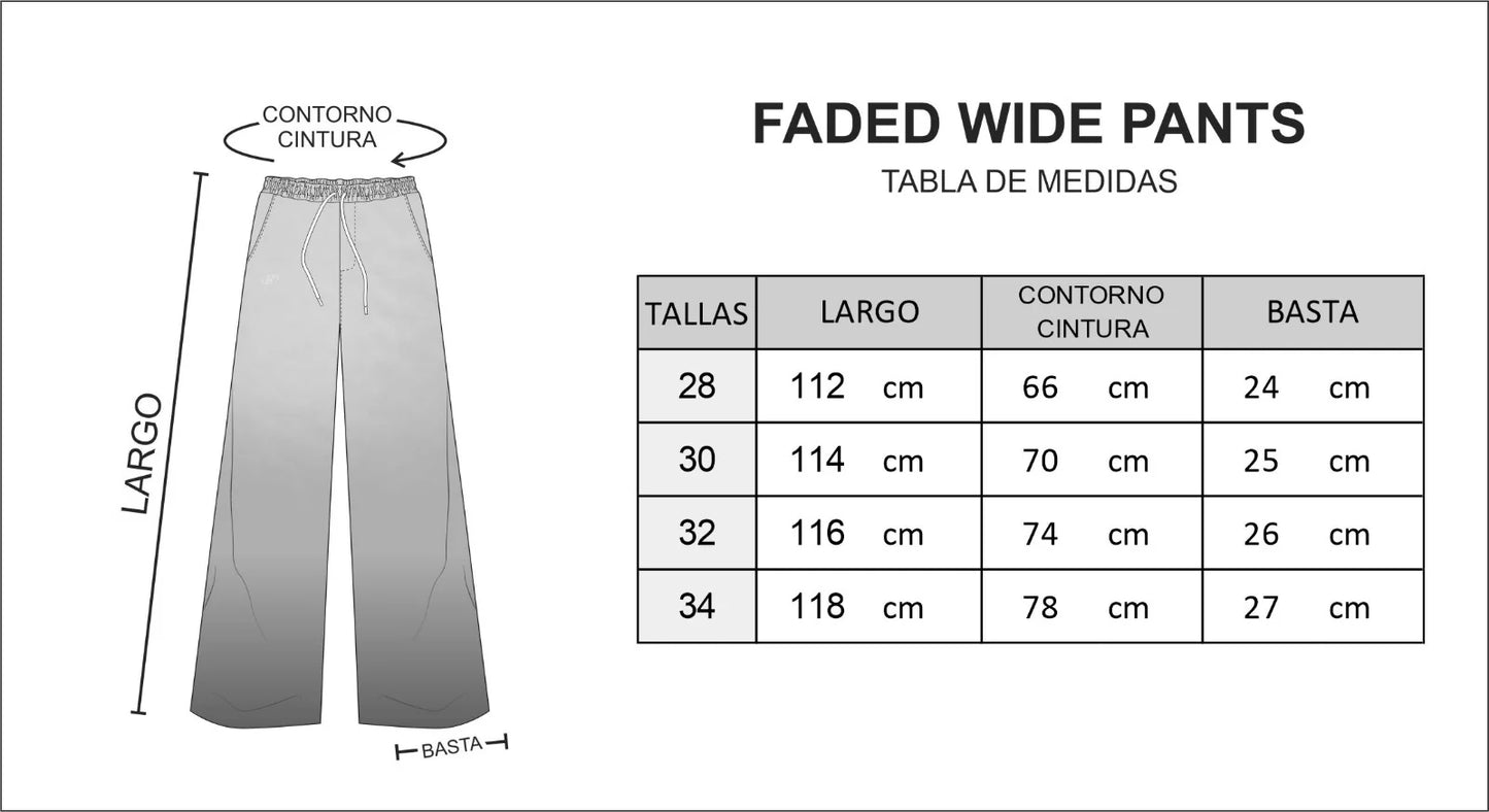 FADED WIDE PANTS