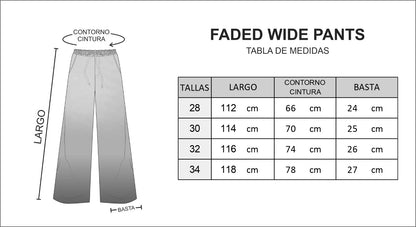 FADED WIDE PANTS
