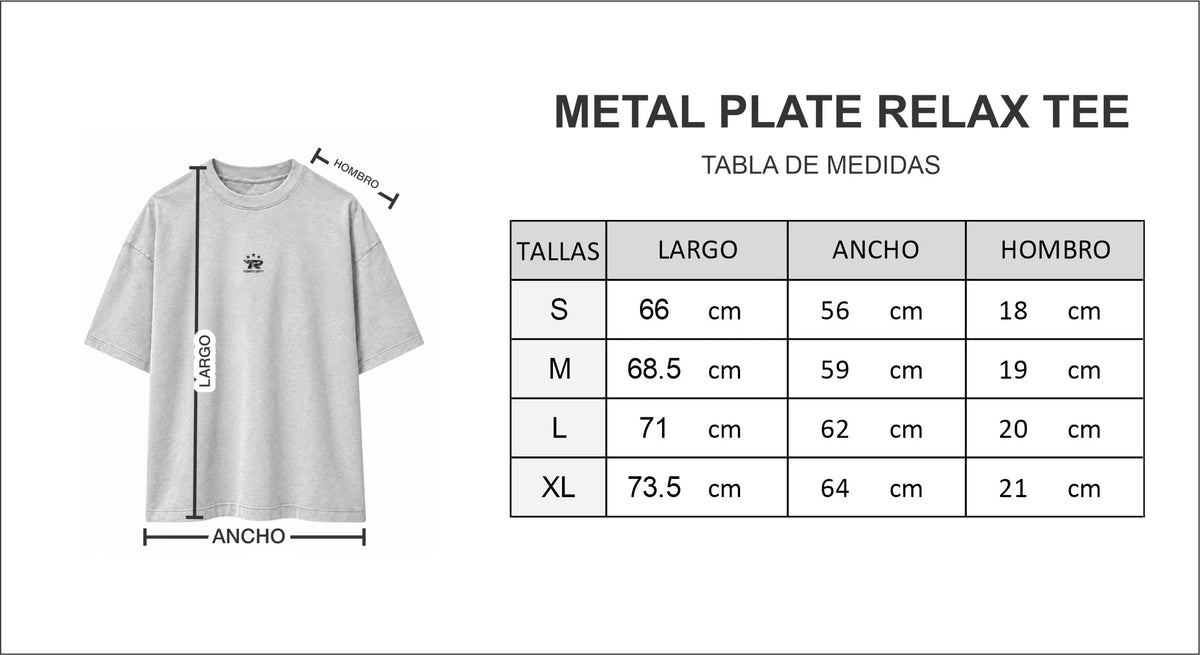 METAL PLATE RELAX TEE