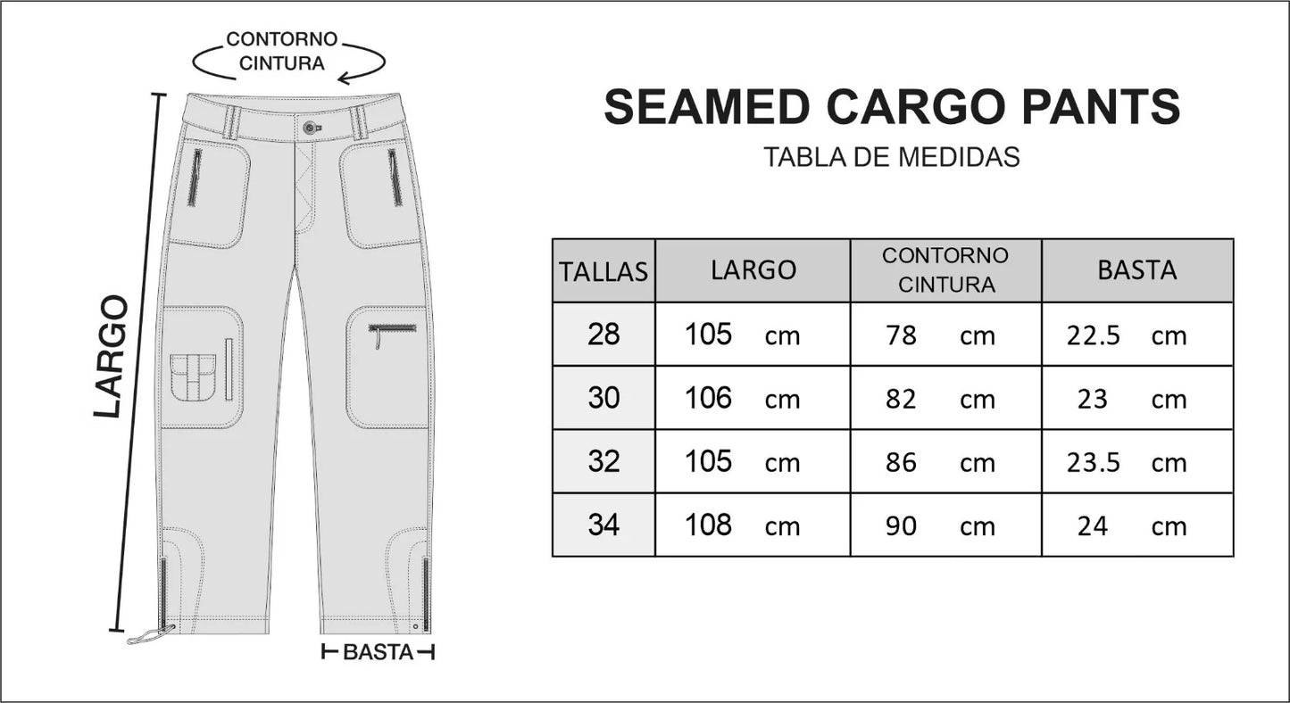 SEAMED CARGO PANTS