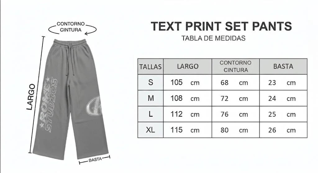 TEXT PRINT SET PANT